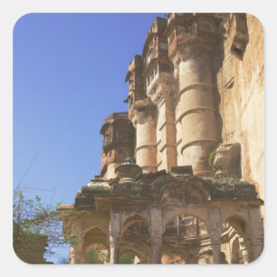 Meherangarh, das Majestic Fort, Jodhpur, Quadratischer Aufkleber