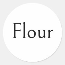 Mehl-Lebensmittelvorrat-Aufkleber, modern, einfach
