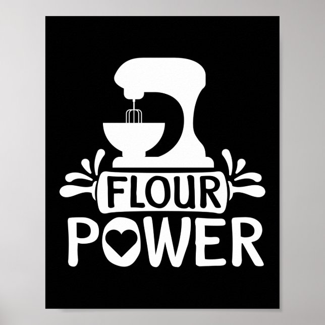 Mehl Power Brot Backen Poster (Vorne)