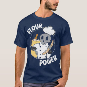 Mehl Power Mann bei der Arbeit Backbäckerei Männer T-Shirt
