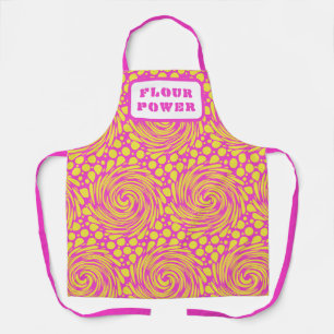 Mehl Power Psychedelisch Pink Gelbe Schürze