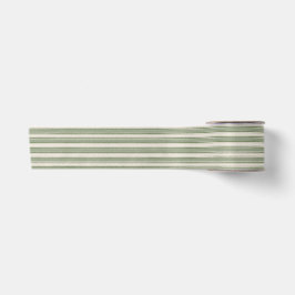 Mehl Sack Dbl Streifen in Evergreen und Ivory Satinband