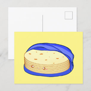 Mehl-Tortillas Postkarte