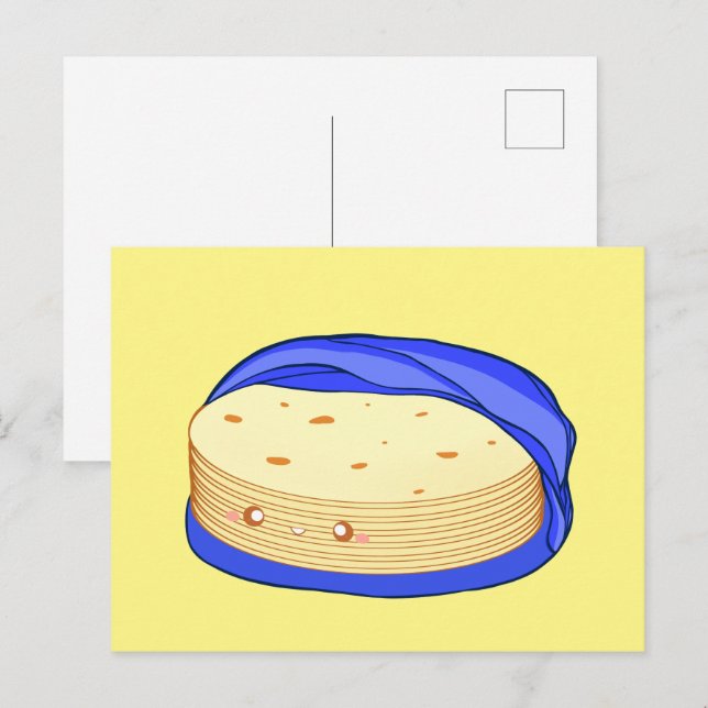 Mehl-Tortillas Postkarte (Vorne/Hinten)