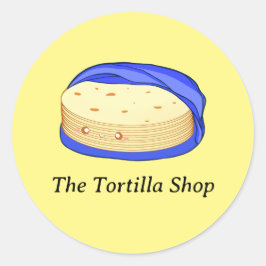Mehl-Tortillas Runder Aufkleber