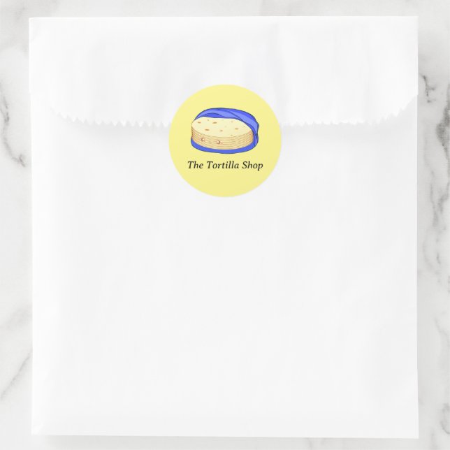 Mehl-Tortillas Runder Aufkleber (Tasche)