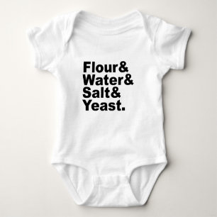 Mehl & Wasser & Salz & Hefe Brotzutaten Baby Strampler