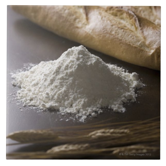 Mehl, Weizen und Brot Fliese (Vorderseite)