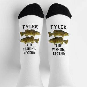 Mehlbarsch, der den Legenden Namen Funny Sock fisc Socken