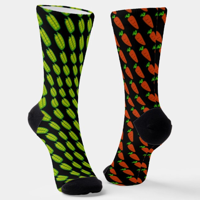 Mehle Erbsen und Karotten Socken (Gewinkelt)