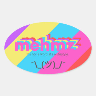 Mehmz Striped Tagline Sticker