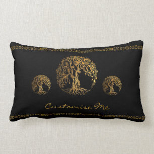 Mehndi Baum des Lebens (Hennastrauch) Lendenkissen