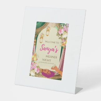 mehndi card sockelschild