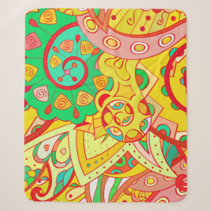 Mehndi-Doodle: Farbige ethnische Textur. Sherpadecke