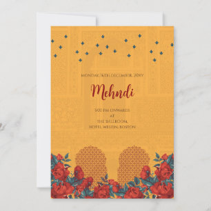 Mehndi-Einladung Digitale indische Hochzeitseinlad Einladung