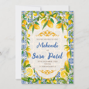 Mehndi-Einladungen & italienisches Themen-Dekor Einladung