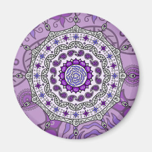 Mehndi Fantasie-Silber-Magnet Magnet