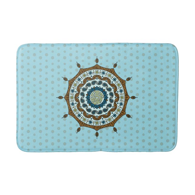 Mehndi Fantasy Copper Bath Mat Badematte (Vorderseite)