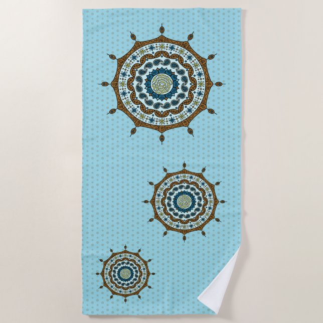 Mehndi Fantasy Copper Beach Handtuch (Vorderseite)