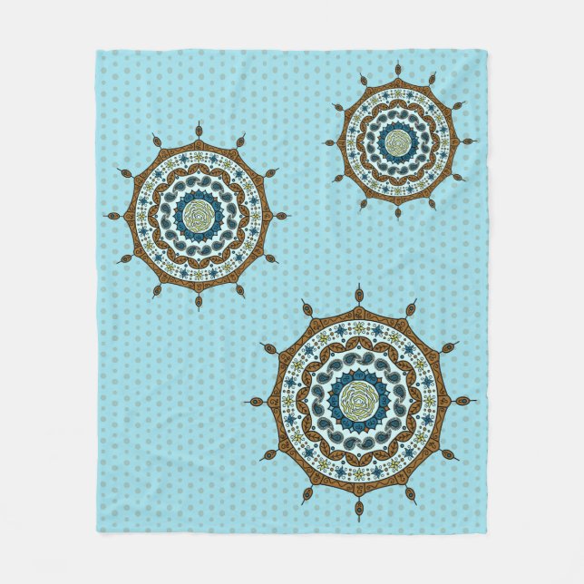 Mehndi Fantasy Copper Fleece Blanket (Vorderseite)