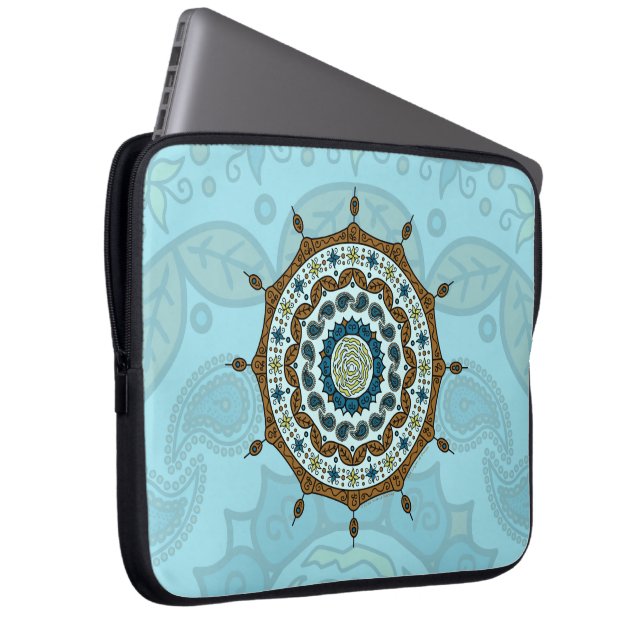 Mehndi Fantasy Copper Laptop-Sieb Laptopschutzhülle (Vorne Rechts)