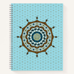 Mehndi Fantasy Copper Spiral Notebook Notizbuch