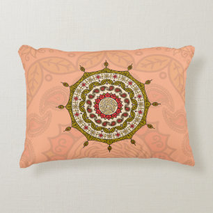 Mehndi Fantasy Gold Accent Pillow Zierkissen