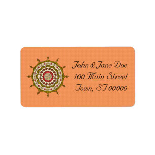 Mehndi Fantasy Gold Address Label Adressaufkleber