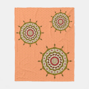 Mehndi Fantasy Gold Fleece-Decke Fleecedecke