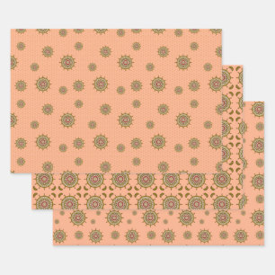 Mehndi Fantasy Gold Geschenkpapier-Set Geschenkpapier Set