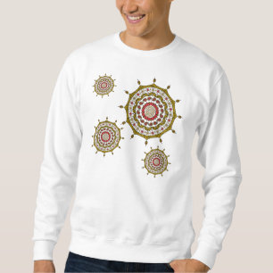 Mehndi Fantasy Gold Herren Leichtes Hemd Sweatshirt