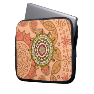 Mehndi Fantasy Gold Notebook-Fall Laptopschutzhülle