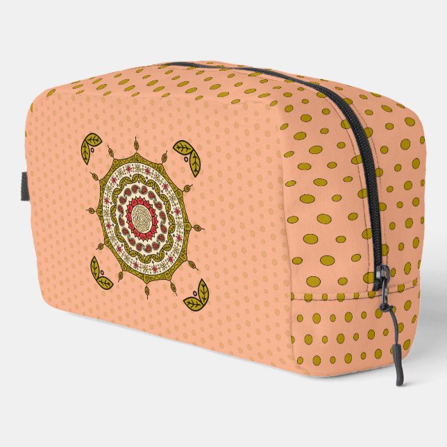 Mehndi Fantasy Gold Waschbeutel (Rechte Ecke)
