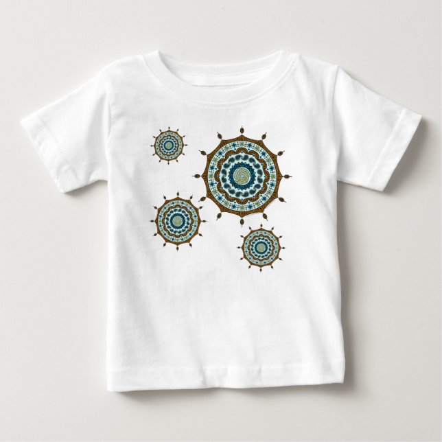 Mehndi Fantasy Kupfer Kid's and Baby Light Shirt (Vorderseite)