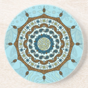 Mehndi Fantasy Kupfer Sandstone Untersetzer