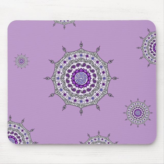 Mehndi Fantasy Silver Mousepad (Vorne)