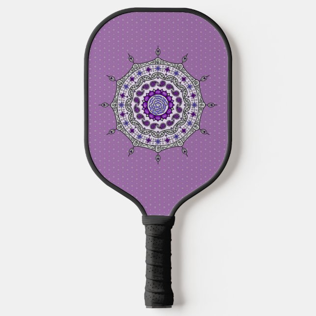Mehndi Fantasy Silver Pickleball Schläger (Vorderseite)