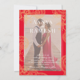 Mehndi Foto Wedding Einladung