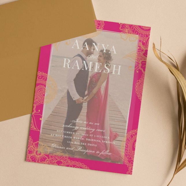 Mehndi Foto Wedding Einladung (Von Creator hochgeladen)