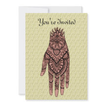 Mehndi Hand Tattoo Art Design Einladung