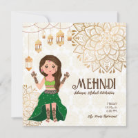 Mehndi Haushalt laden mit niedlichen indischen Hen