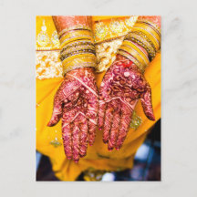 Mehndi Henna Rote Gelbe Feier Tradition