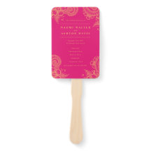 Mehndi Henna Wedding Programm Hand Fan