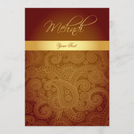 Mehndi/Hennastrauch-Einladungs-Karte Einladung