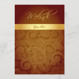 Mehndi/Hennastrauch-Einladungs-Karte Einladung