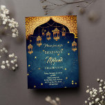 Mehndi indischen Arabian marokkanischen Design Ste Einladung<br><div class="desc">Mehndi / Sangeet indischen arabischen Stil Muster Design dunkelblaue Farbe Einladung Sofortdownload.</div>