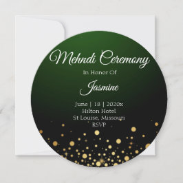 Mehndi Karte Green Popular Modern Wedding