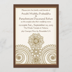Mehndi Lace (12x18 Wedding Invitation) Einladung