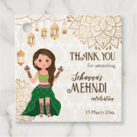 Mehndi mit niedlicher indischer Henna-Braut person