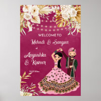 Mehndi sangeet rosa Gold indische Hochzeitsempfang